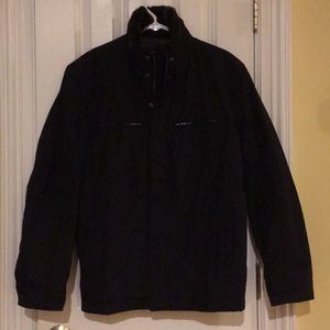 Andrew Marc bomber jacket with faux fur collar